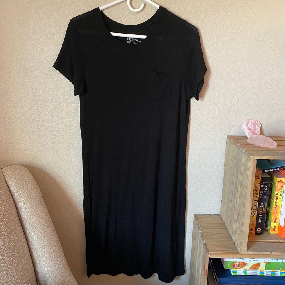 Albion Black Pocket Tee Dress
